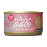 Tiki Cat Silver Senior Mousse + Shreds Chicken, Salmon & Chicken Liver Recipe in Broth